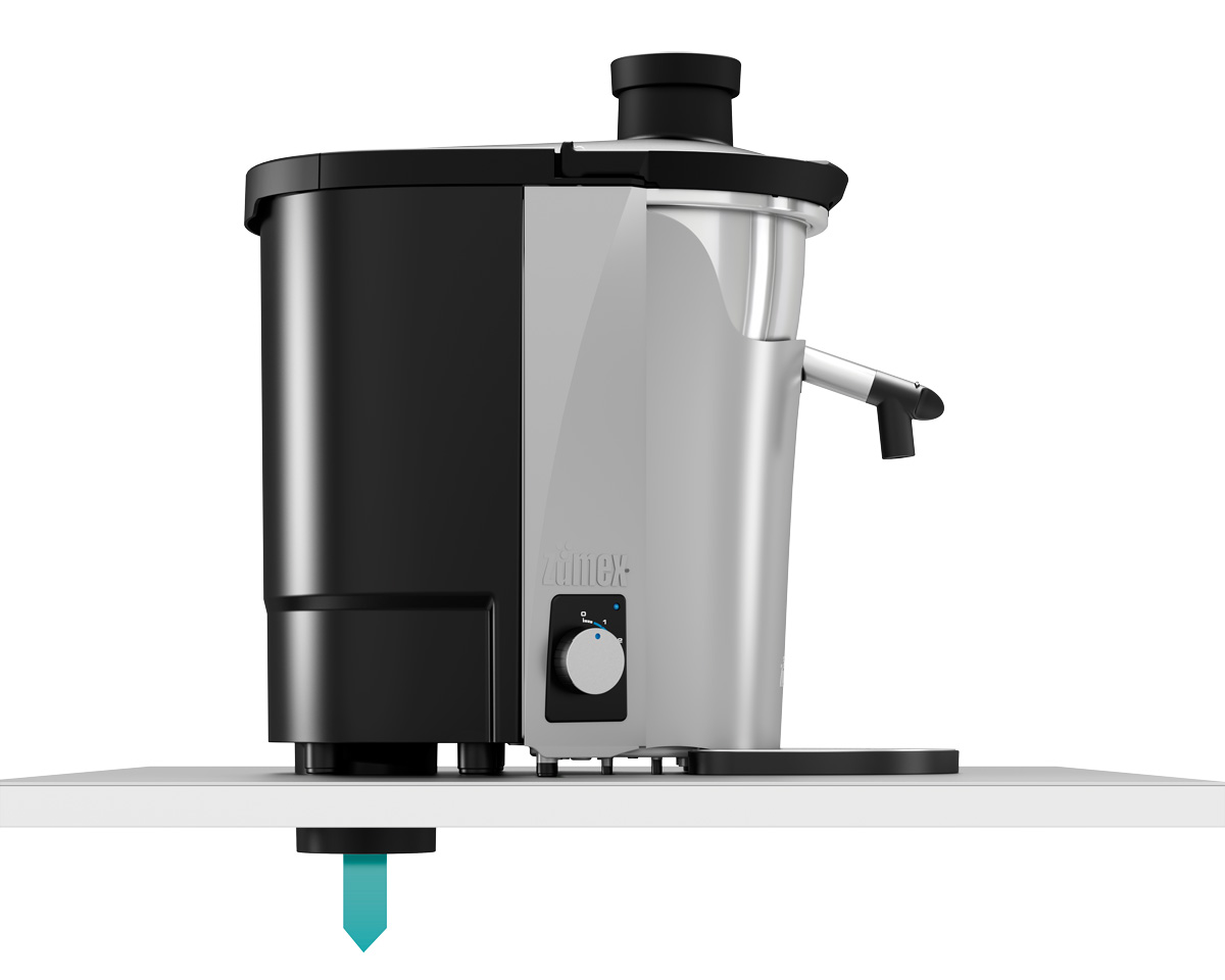 ZUMEX - MULTIFRUIT, Entsafter für Obst u. Gemüse max. D: 7,4 cm, 290 x 500 x 510 mm, Farbe: Black