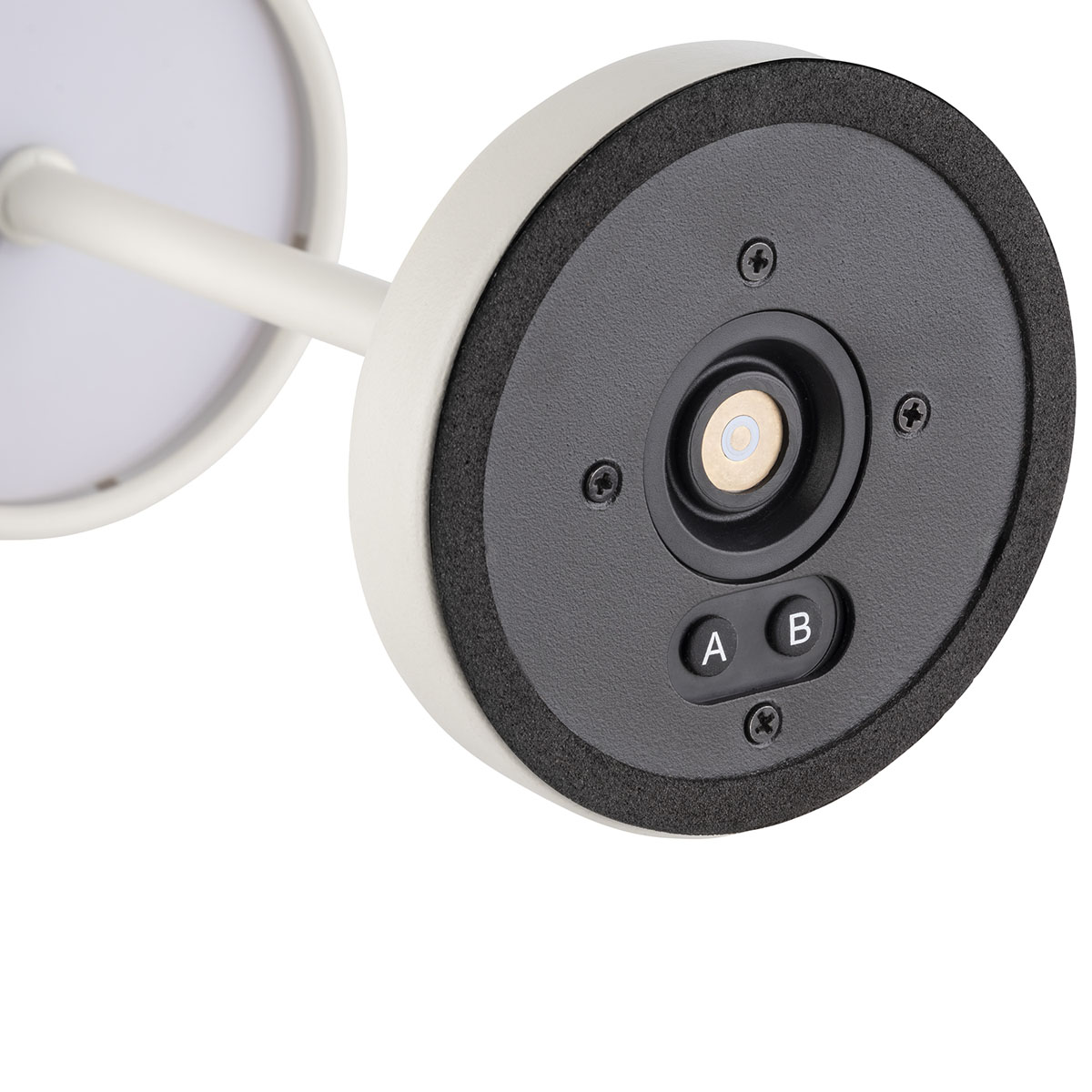 Tischleuchte MERLE MICRO, Metall, Farbe: whisper white, 1x LED 1,0 W / 100 lm, dimmbar in 3 Stufen, D: 8 cm, H: 20 cm