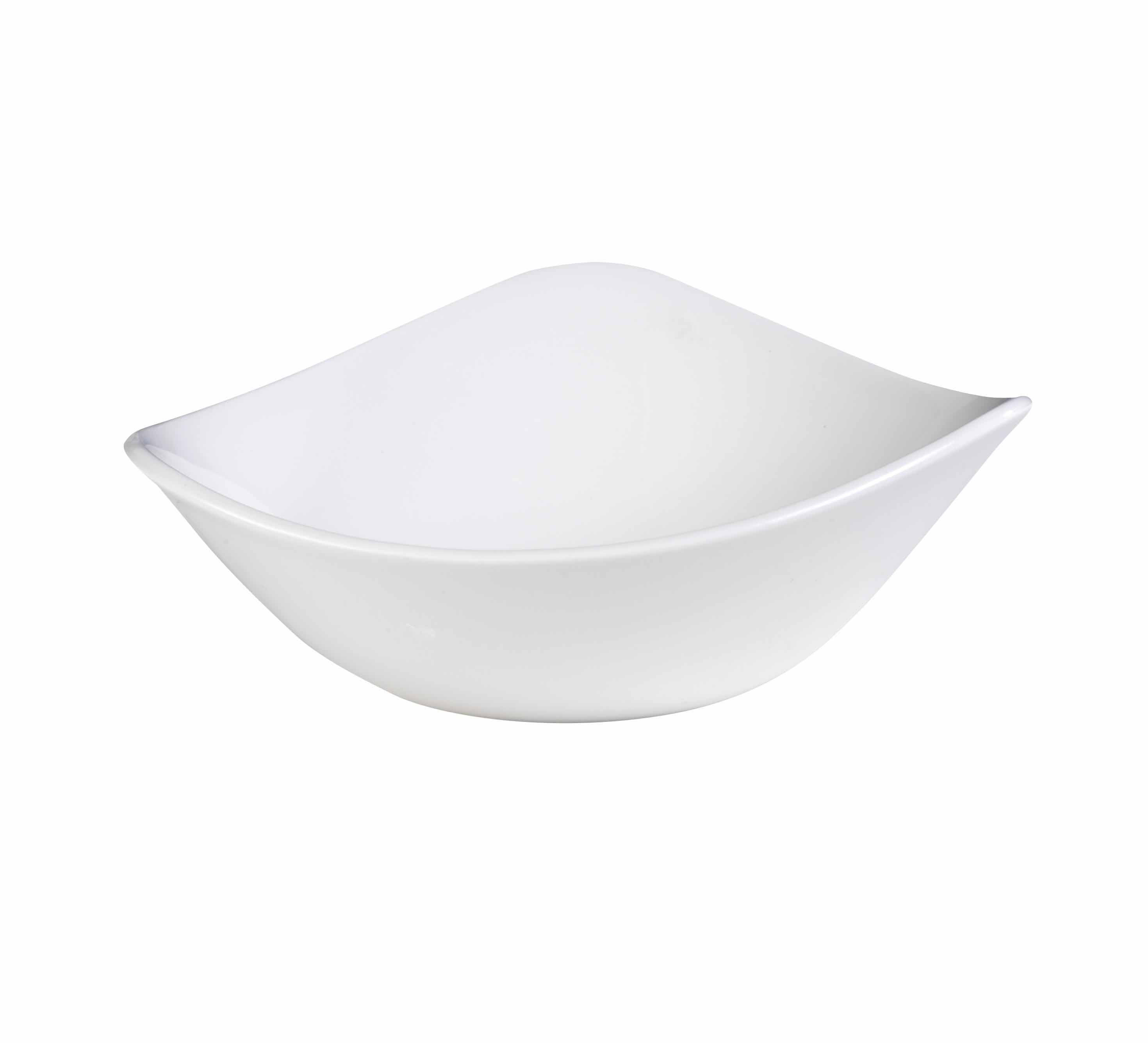 Churchill, Vellum : White Matt Glaze - Schale dreieckig, 18,5 cm/ 0,37 ltr.