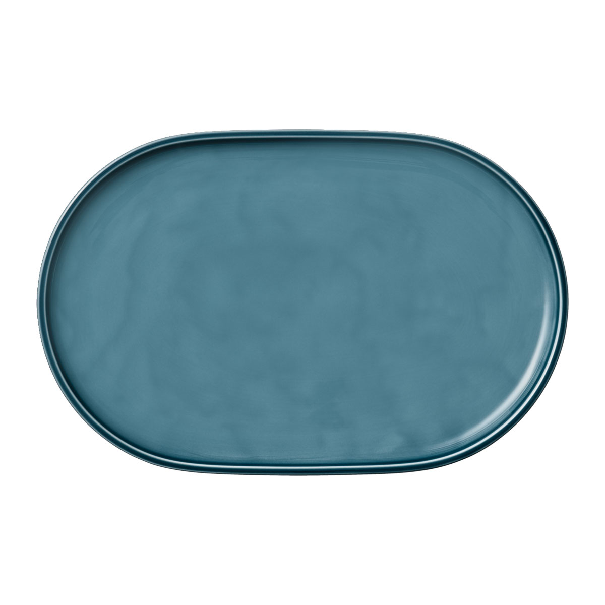 Schönwald, Companion - Platte oval coup, petrol, 36 x 24 cm