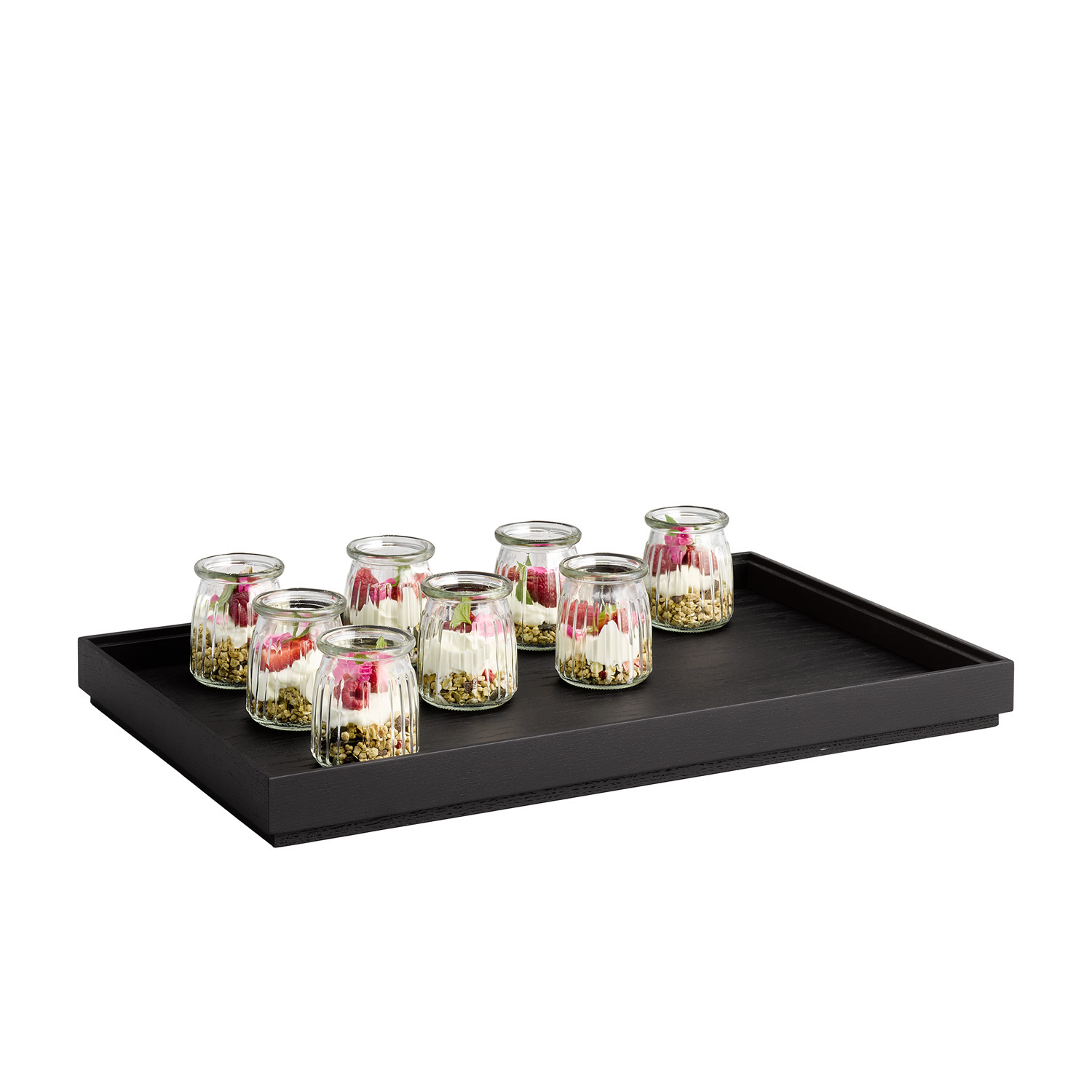 GN 1/1 Holzbox VALO, Eichenholz schwarz lackiert, 53 x 32,5 cm, H: 4,5 cm