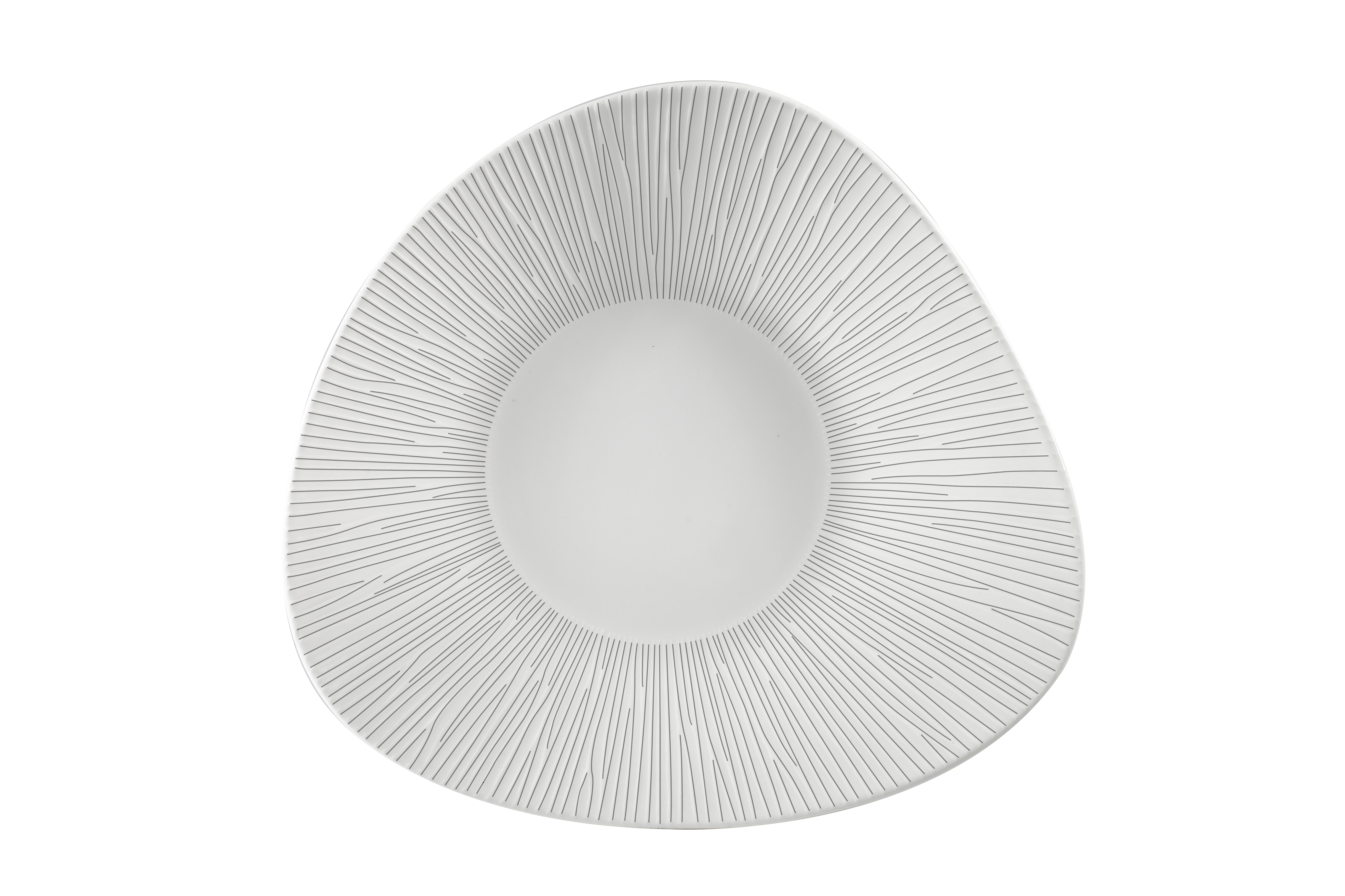 Churchill, Bamboo - Schale flach dreieckig, uni/ weiss, 27,2 x 26,7 cm