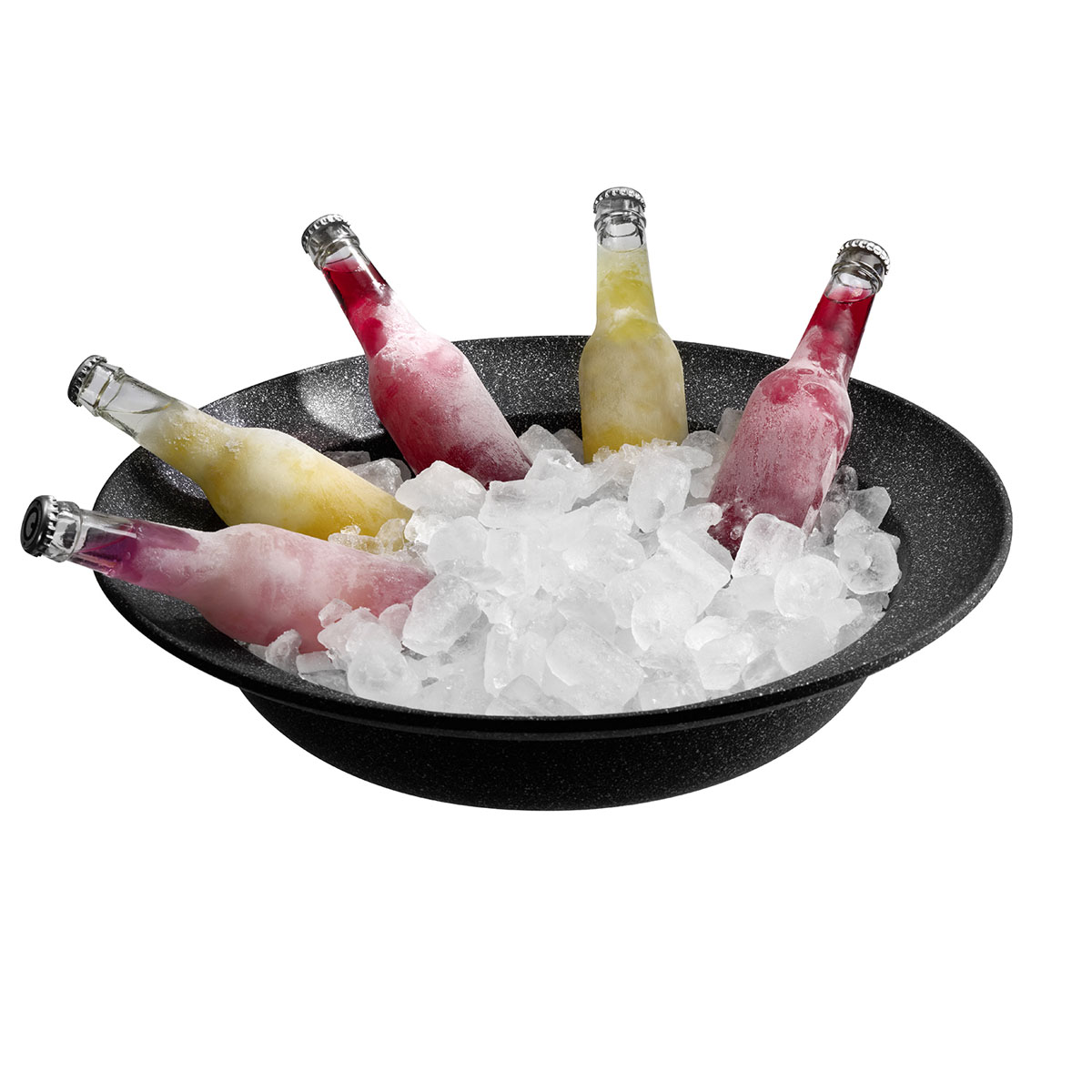 Schale FROSTFIRE, Aluminium, schwarz/ silber, antihaftbeschichtet, I: 5,6 Liter, D: 45 cm, H: 10 cm