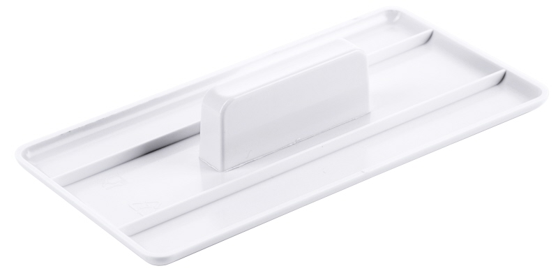 Fondantglätter, rechtwinklig, weißer Kunststoff, 16 x 8 cm, H: 2,5 cm