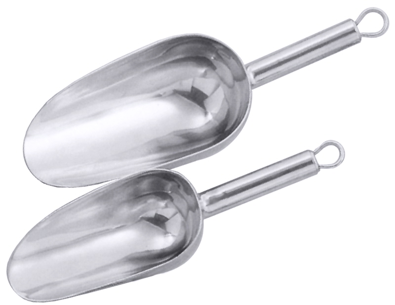 Eis-/Mehrzweckschaufel, fugenlos, Edelstahl, I: 0,2 ltr., 14 x 7,5 cm, L: 23 cm