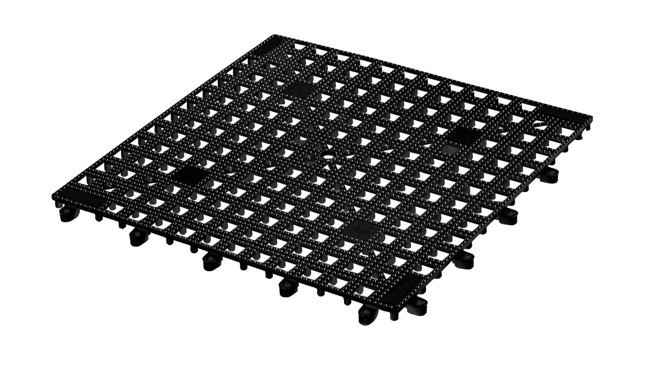 Gläsermatte, erweiterbar, schwarz, 33 x 33 cm