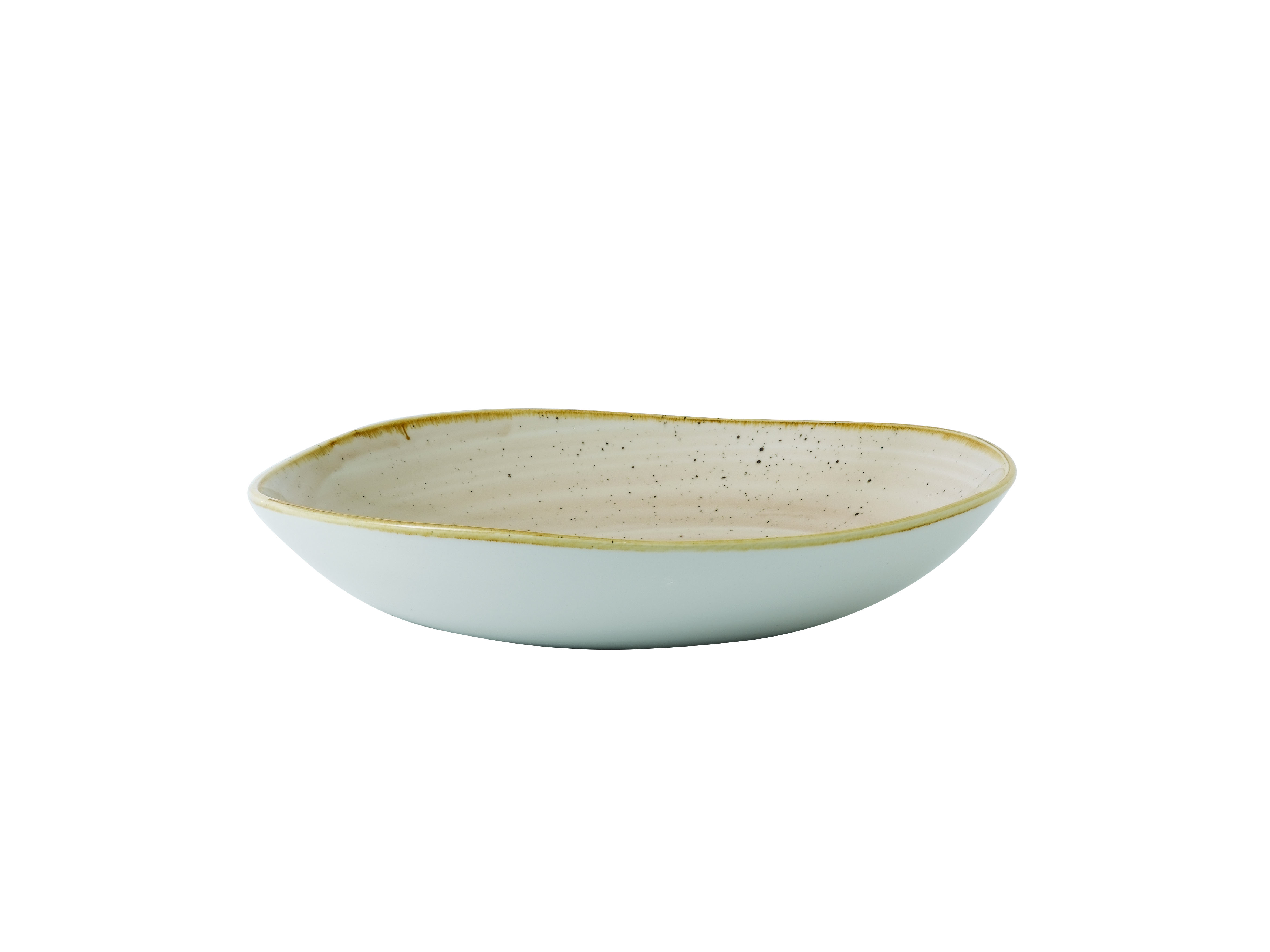 Churchill, Stonecast : Nutmeg Cream - Teller tief rund Organisch, 25,3 cm/ 1,1 ltr.