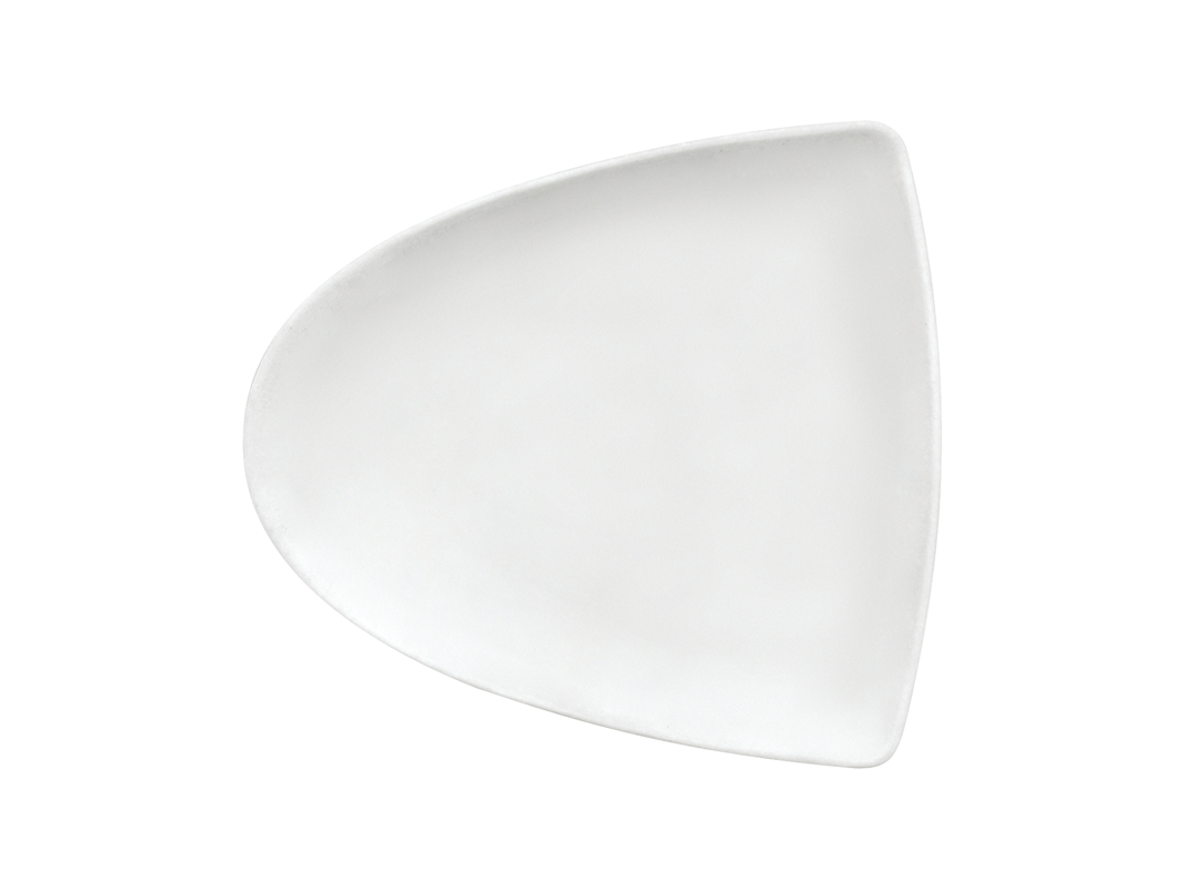Bauscher, Enjoy - Teller flach asymmetrisch, weiss, uni, 21,3 x 19,4 cm