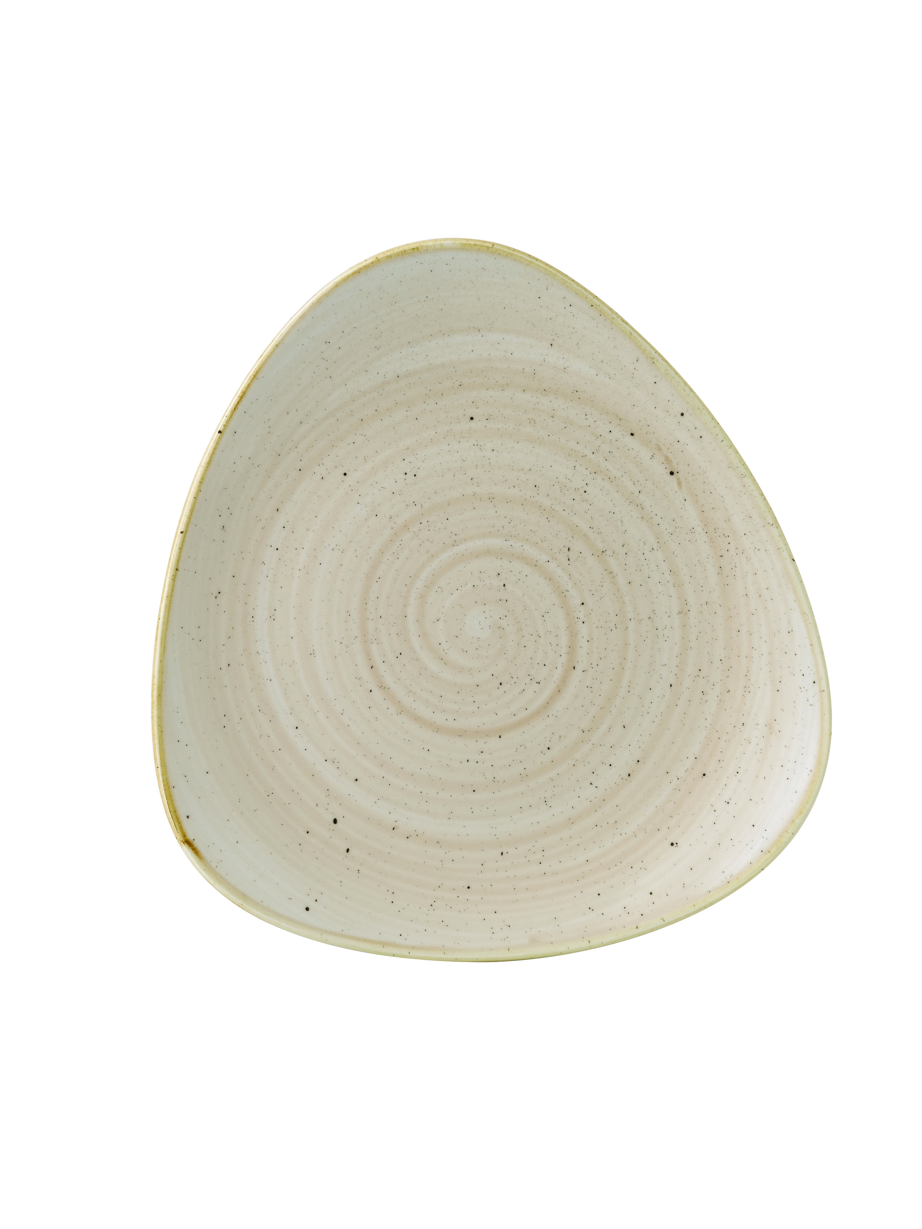 Churchill, Stonecast : Nutmeg Cream - Teller flach dreieckig, 24,5 cm