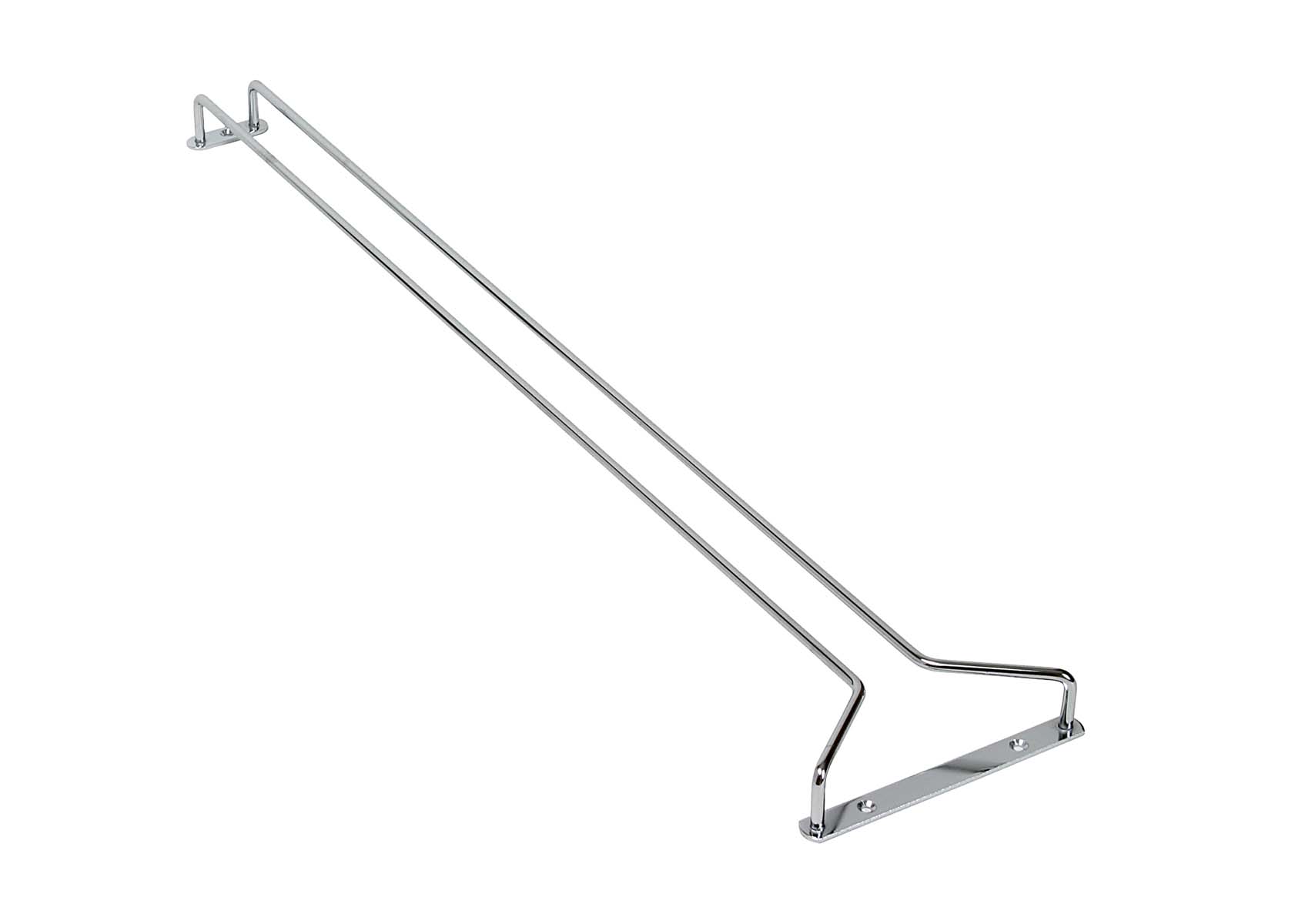 Gläserschiene, Chrom, 2 Stück, 40 cm, 42 x 12 x 5 cm