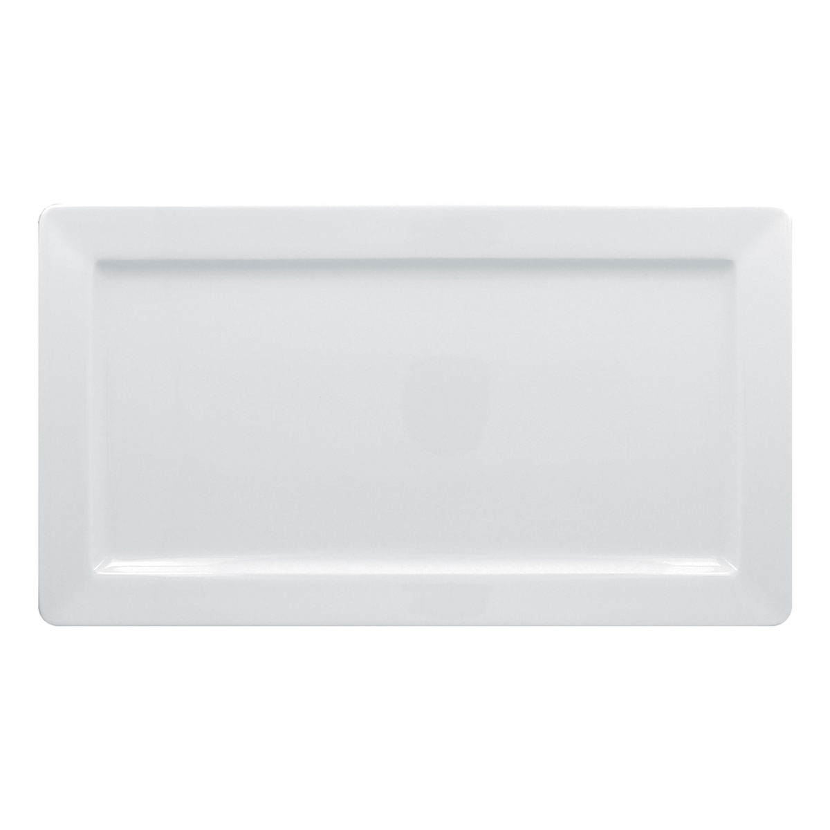 Teller/ Platte, rechteckig, uni, weiss, 38,2 x 21,2 x 2,2 cm