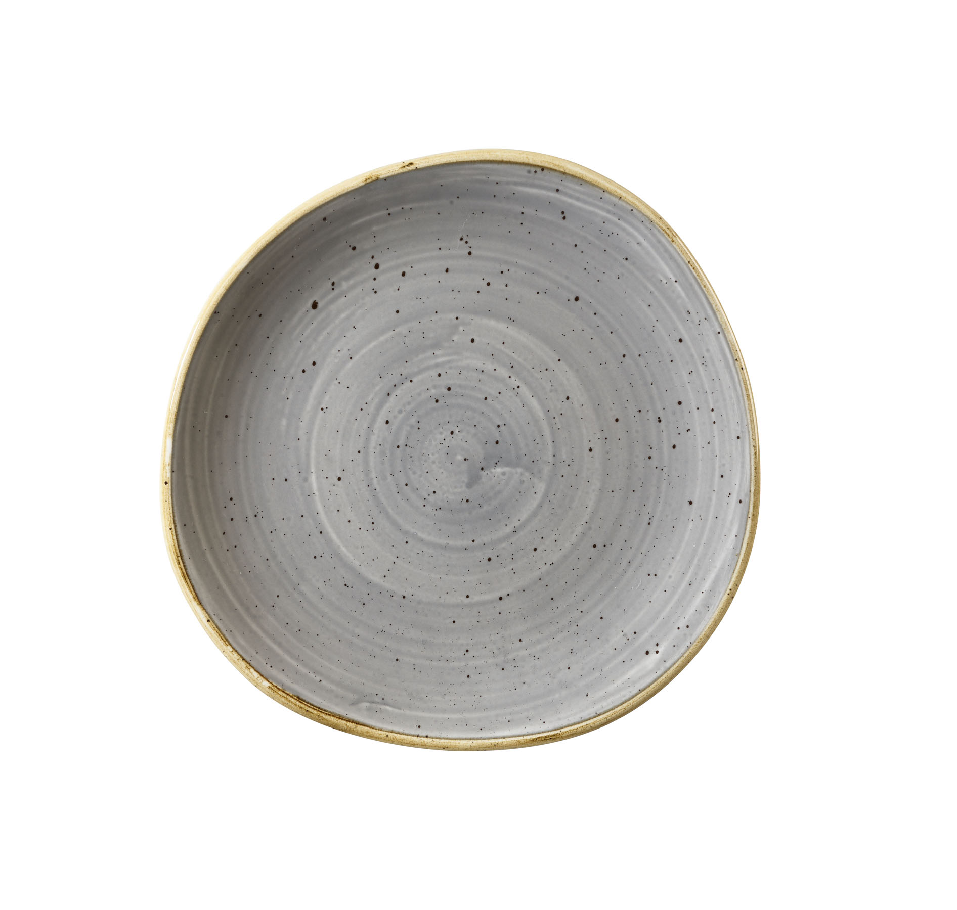 Churchill, Stonecast : Peppercorn Grey - Teller flach rund Organisch, 21 cm