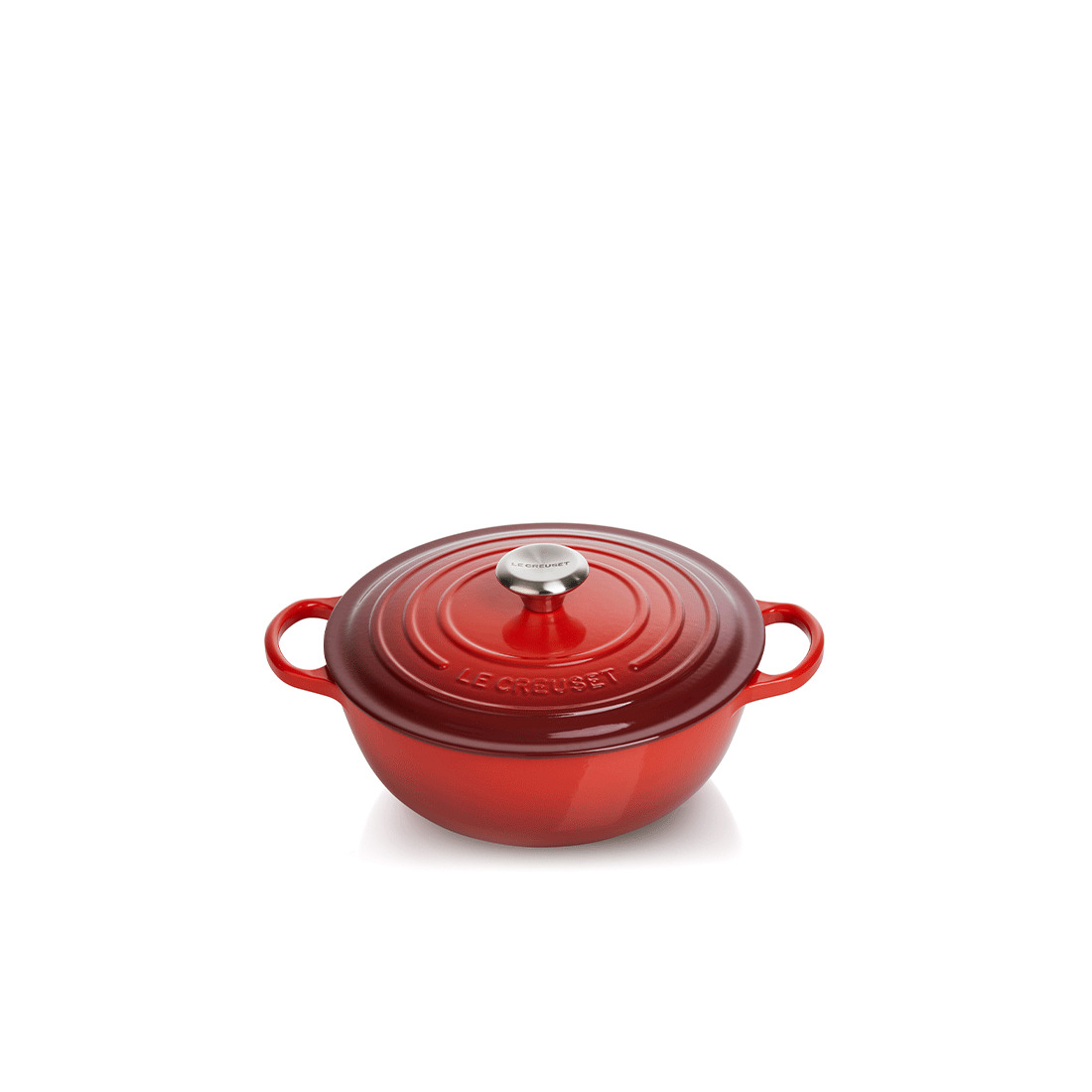 Le Creuset, Gusseisen - La Marmite rund Signature, 26 cm/ 4,1 ltr., Fb. Kirschrot