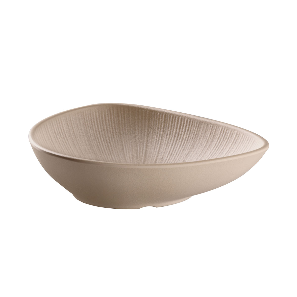 Schale NERO, Melamin, I: 0,6 Liter, 23 cm x 18 cm, H: 5 cm, Fb. sand