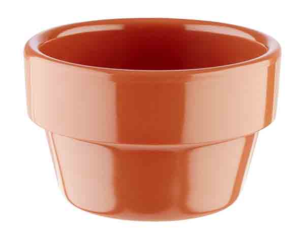Schale FLOWER POT, D: 6 cm, H: 3,5 cm, 0,04 ltr., Melamin, Terrakottaoptik