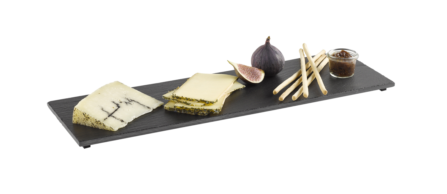 GN 2/4 Naturschieferplatte 53 x 16,2 cm, Materialstärke ca. 6 - 9 mm, gerade Kanten