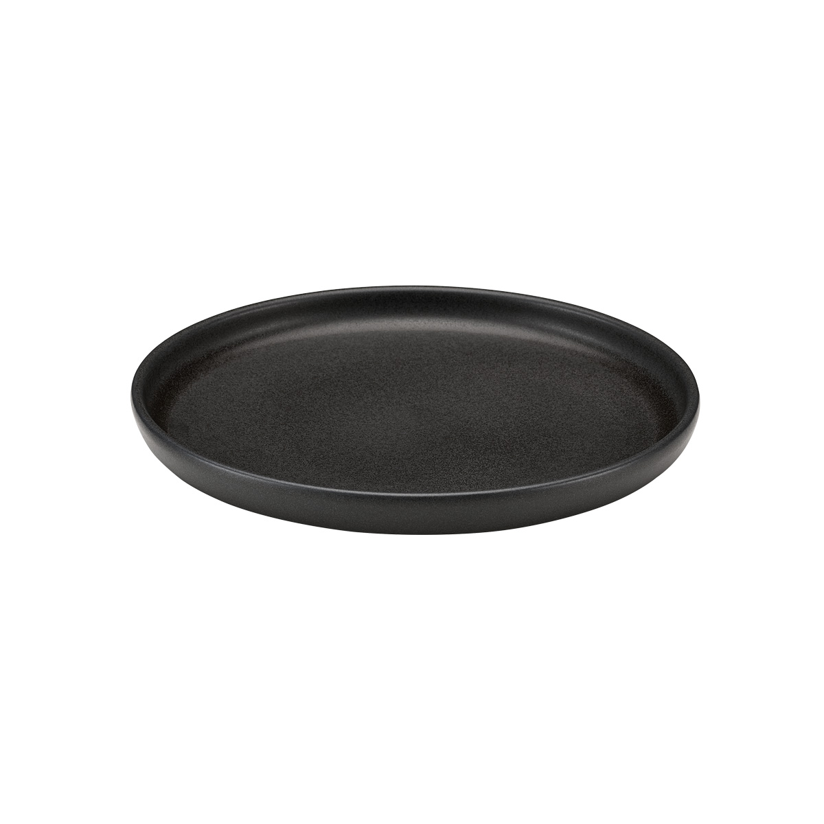 Playground, Steinzeug - ELEMENTS : Teller flach, schwarz, 22 x 2,6 cm