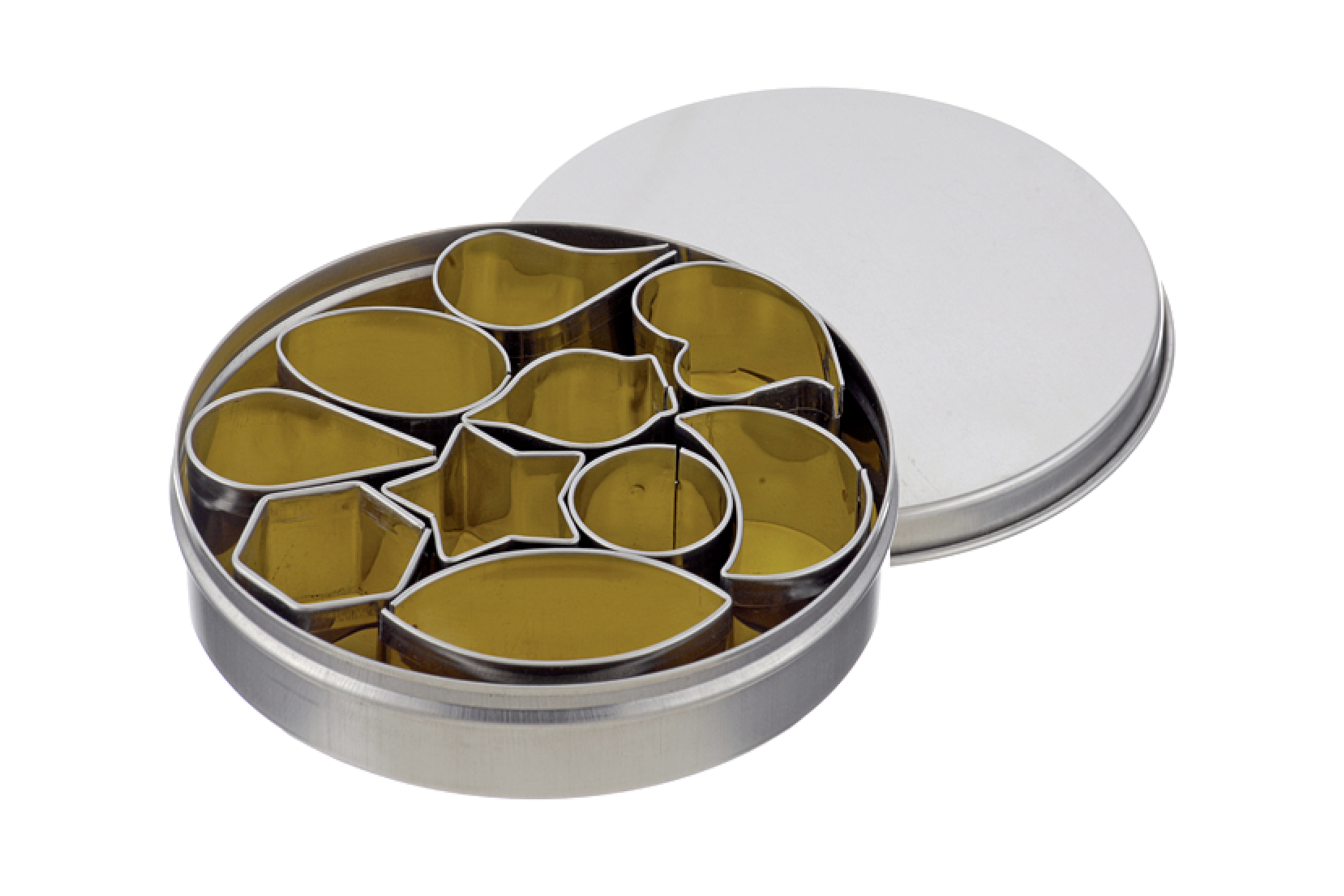 Dekor Ausstecher im Satz Gemischte Formen 10-tlg., Höhe: 20 mm, Edelstahl