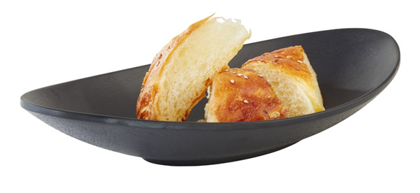 Schale ZEN 25 x 13,5 cm, H: 4 cm, 0,25 ltr., Melamin, schwarz, Steinoptik