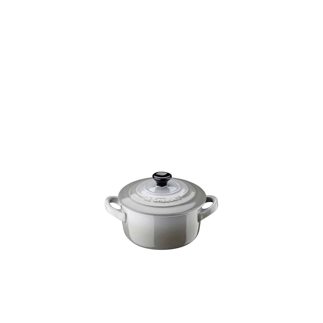 Le Creuset, Steinzeug - Mini Cocotte, 10 cm/ 0,25 ltr., Fb. Perlgrau
