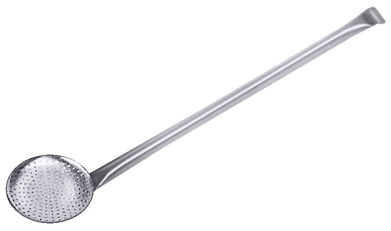Schaumlöffel, groß, Edelstahl, D: 25 cm, Stiellänge: 92 cm