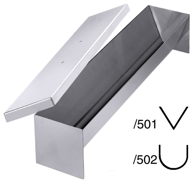 Pastetenform, Dreieck, spitz, EdSt., I: 2 ltr., 50 x 10 x 9 cm