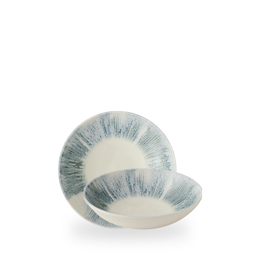 Churchill, Inked Lyra : Blue - Teller tief Coup, 18,2 cm/ 0,43 ltr.