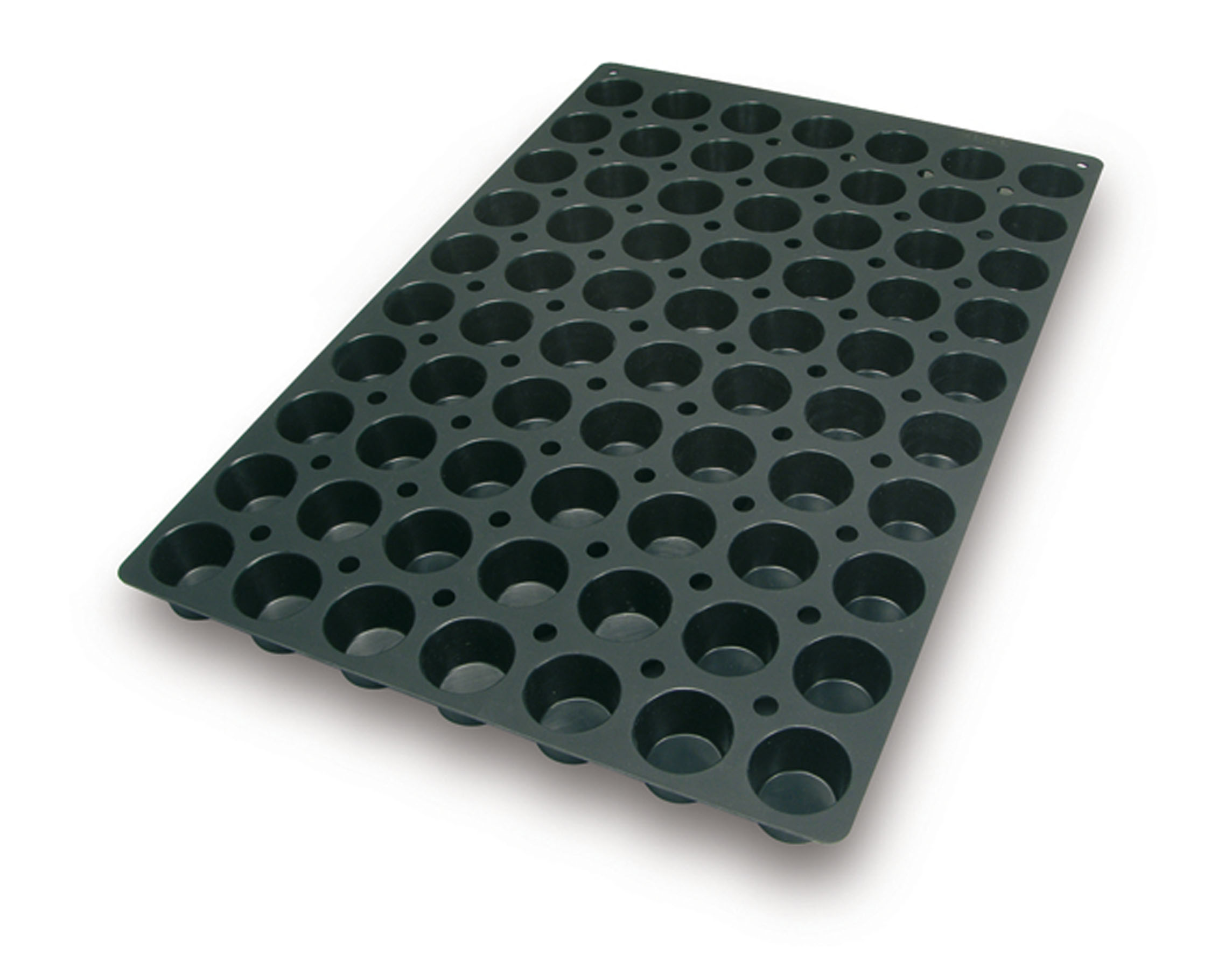 Silikon - Backform 400 x 600 mm, Muffin mini, 70 x 40 ml, D: 45 mm, H: 30 mm