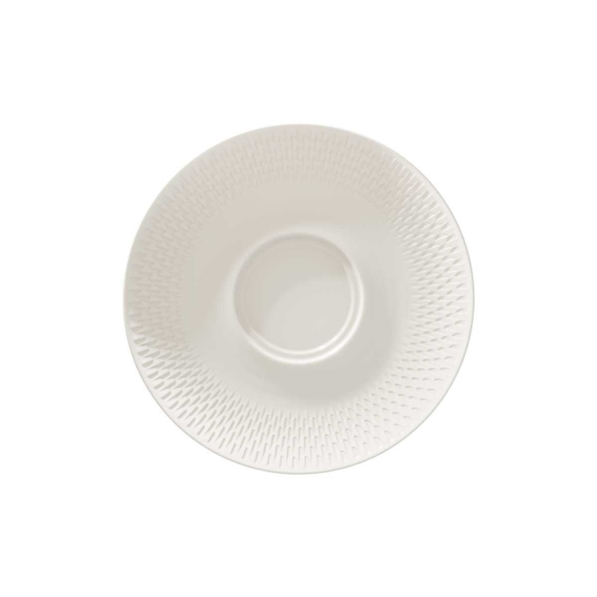 Bauscher, Purity Reflections : Untertasse m. 2 Spiegel, Relief, bonewhite, 21 cm