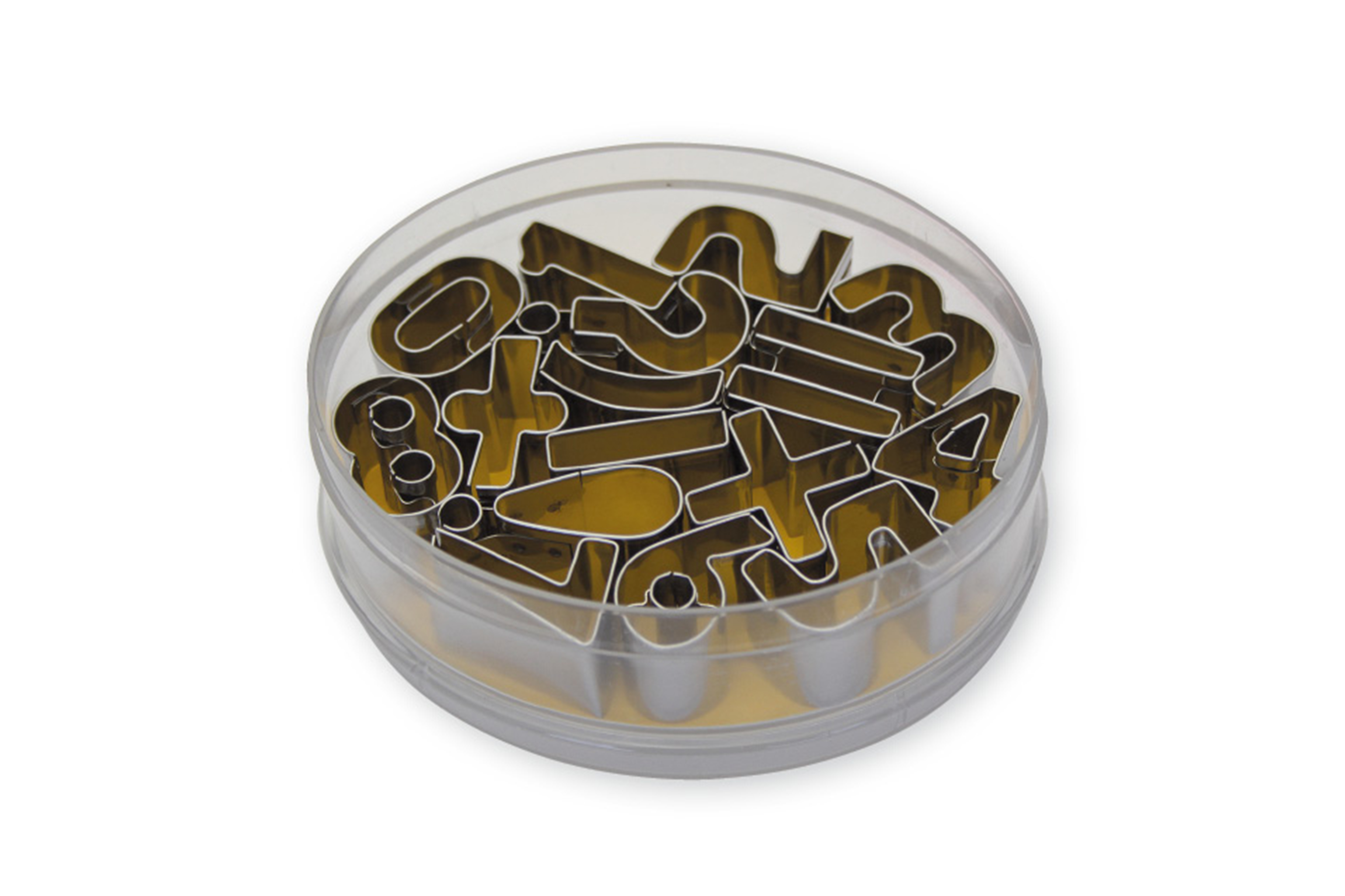 Dekor Ausstecher im Satz Zahlen 16 -tlg., Höhe: 20 mm, Edelstahl