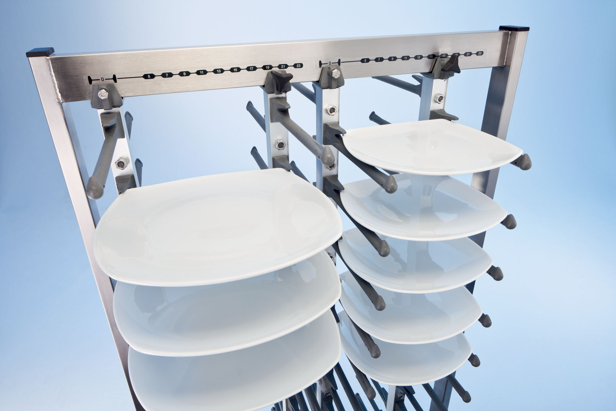 SERVISTAR  GASTRO 120, Teller-Stapelsystem, fahrbar, max. 120 Teller, LxBxH: 65,3 x 93,3 x 185,6 cm