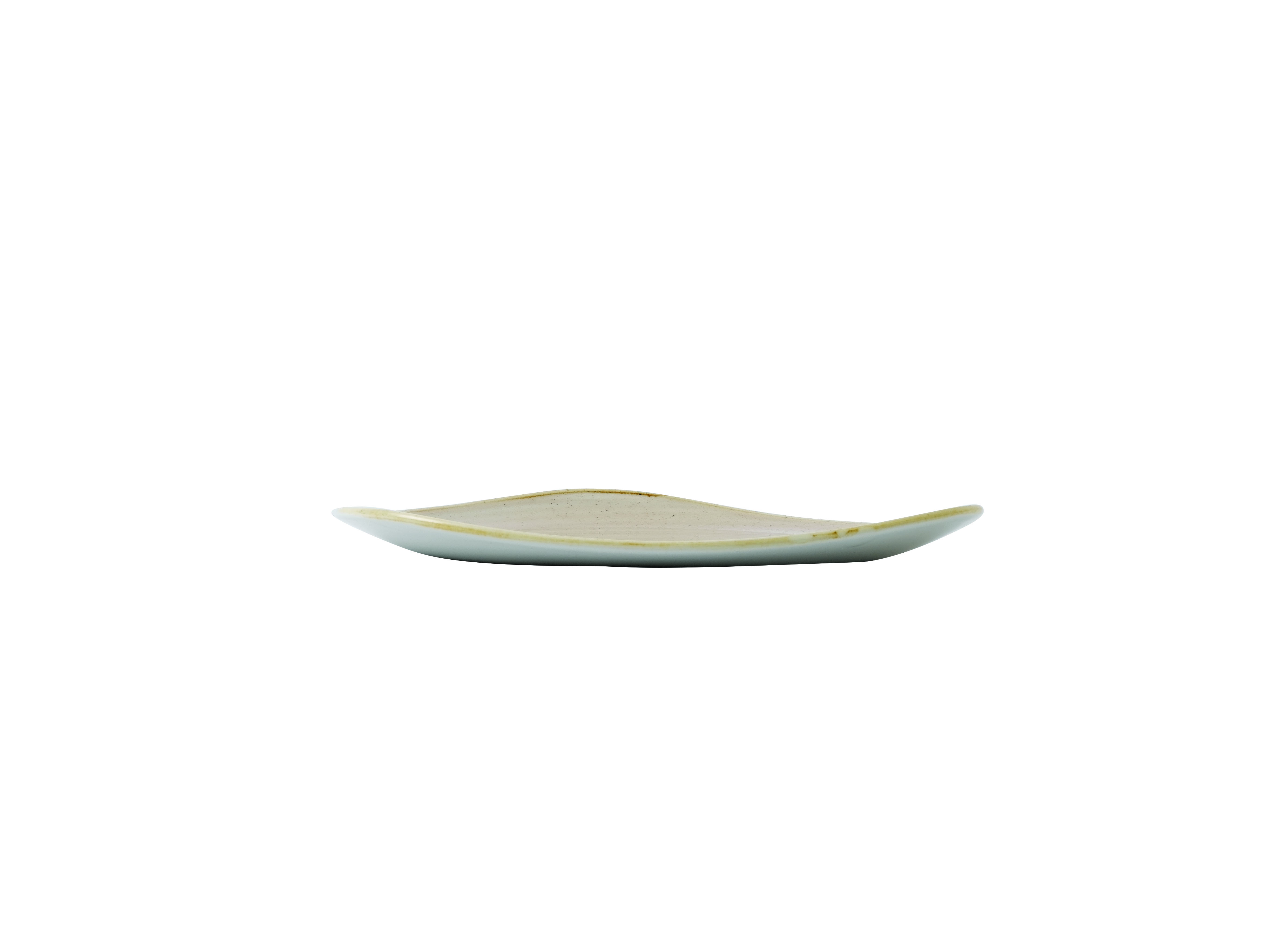 Churchill, Stonecast : Nutmeg Cream - Teller flach dreieckig, 20,3 cm