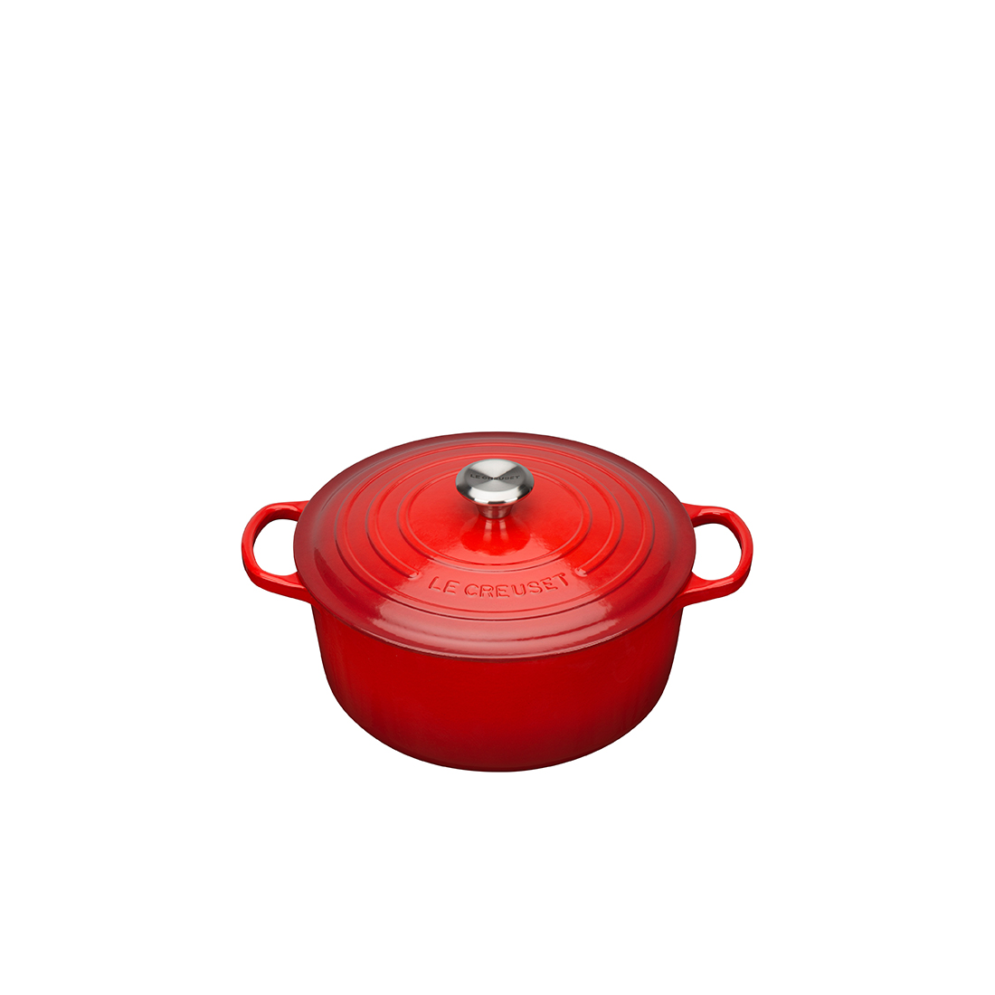Le Creuset, Gusseisen - Bräter rund Signature, 24 cm/ 4,2 ltr., Fb. Kirschrot