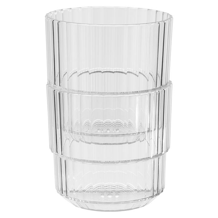 Trinkbecher Linea, Tritan, D: 8,5 cm, H: 8 cm, I: 220 ml, Farbe: crystal clear