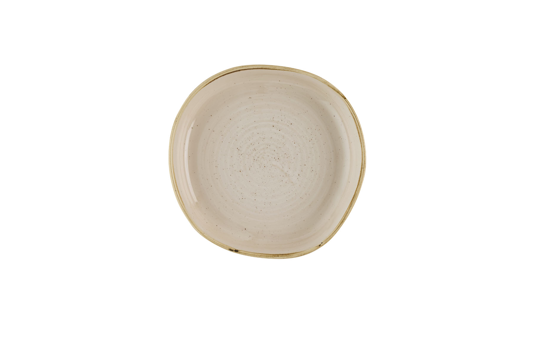 Churchill, Stonecast : Nutmeg Cream - Teller tief organisch m. erhöhten Rand, 23 x 4,5 cm