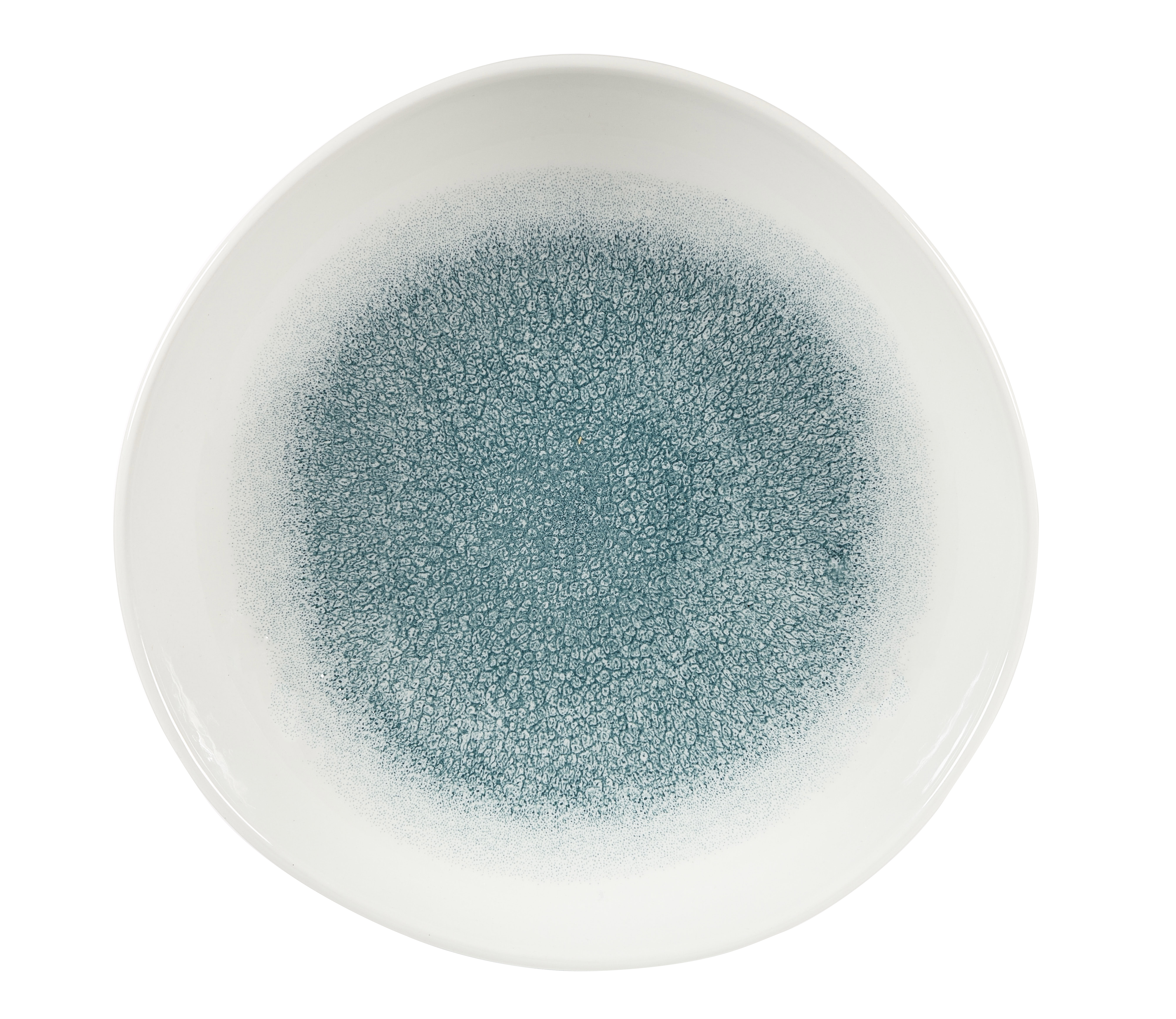 Churchill, Raku : Jade Green - Teller flach rund organisch, 28,6 cm