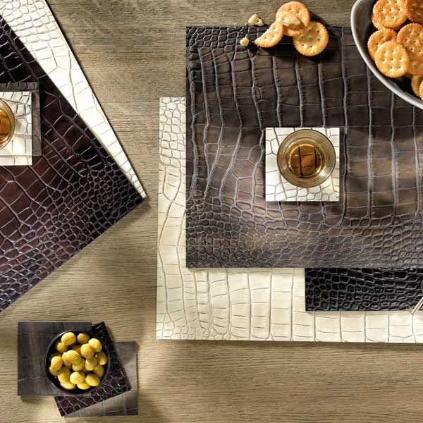 Tischset Gator - Recyceltes Leder