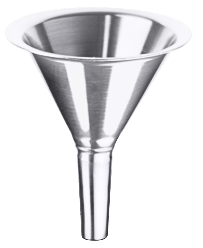 Trichter, I: 0,02 ltr., D: 4,5 cm, H: 6,5 cm, Edelstahl