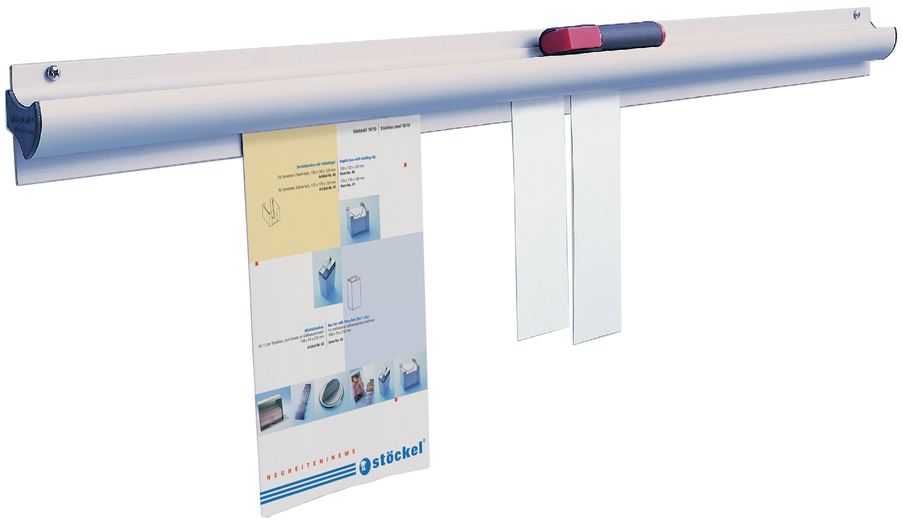 Memomaxx Bonschiene/ Zettelhalter - Modell 63, eloxiertes Aluminium, L: 1000 mm