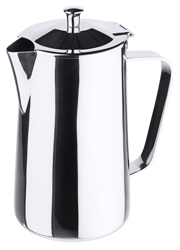 Kaffeekanne, Scharnierdeckel, mit Griff, Edelstahl, I: 1 ltr., H: 18 cm