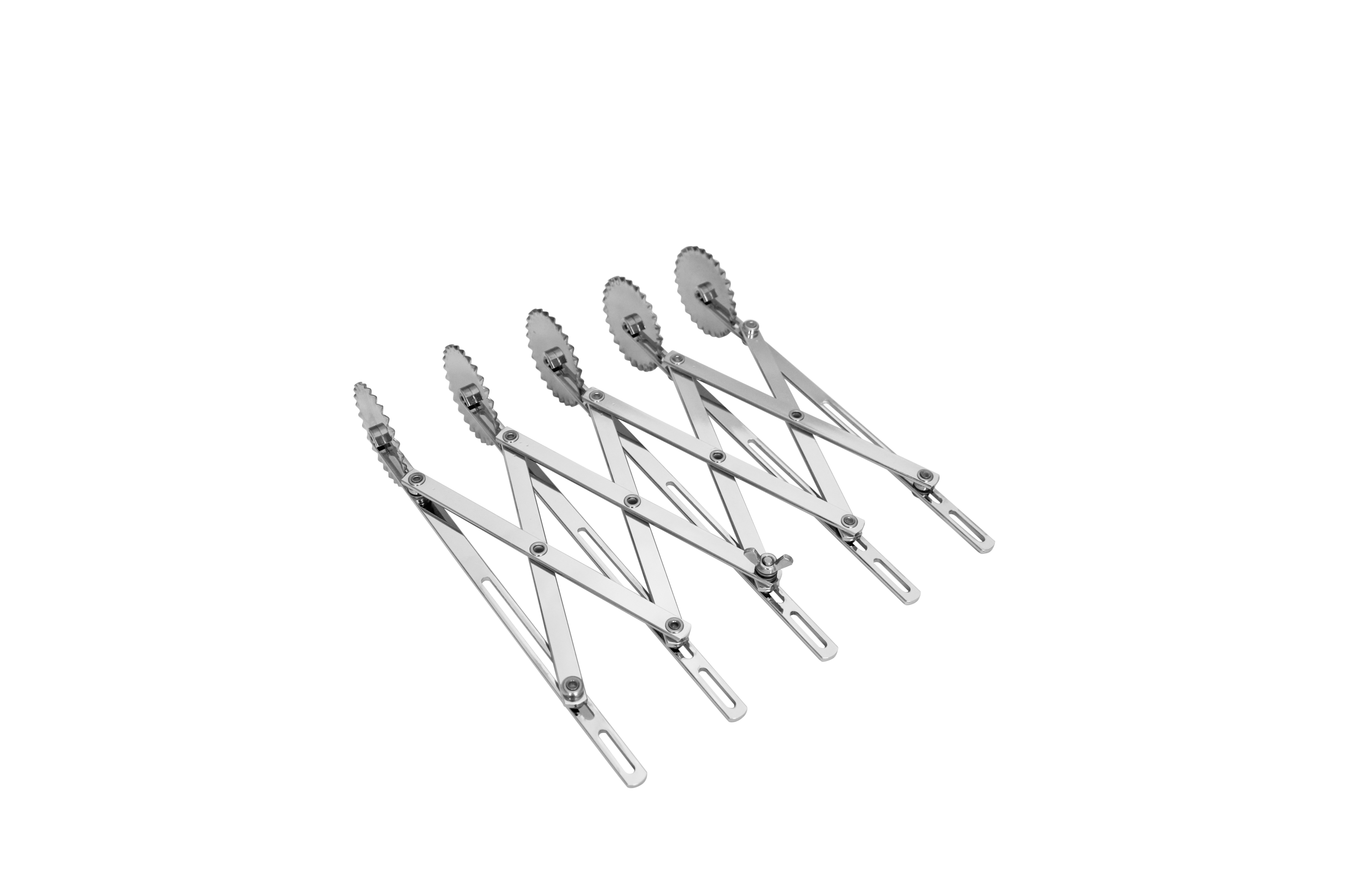 Teigschneider, einfach, 5 Rädchen, gezackt