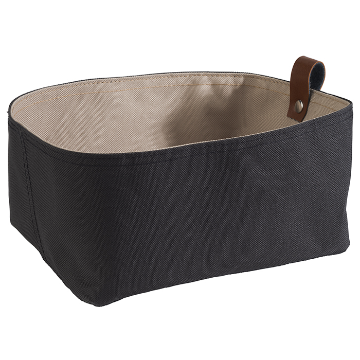 Brottasche, 24 x 16 cm, H: 10,5 cm, Tetron, beige, dunkelgrau, waschbar bis 30 Grad