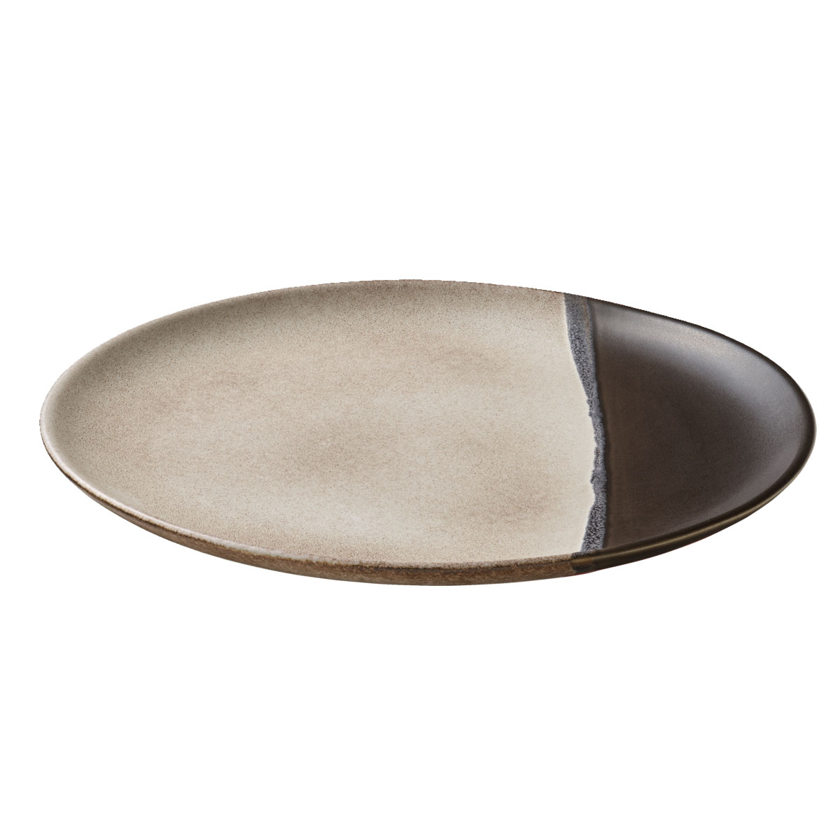 Playground, Steinzeug - SPOT ON Black : Teller flach coup rund, 29 cm