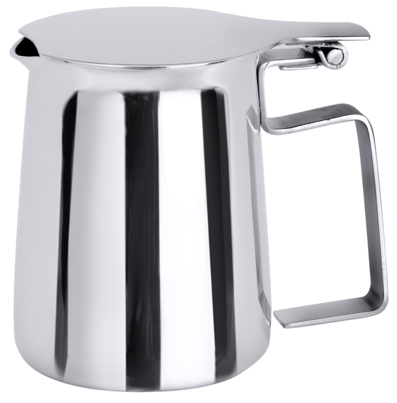 Sahnegießer mit Deckel, Edelstahl, I: 0,1 ltr., D: 9 cm, H: 6,7 cm