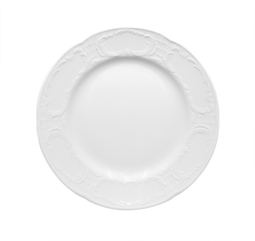 Bauscher, Mozart - Teller flach steile Fahne 27, weiss, uni, 27,4 cm