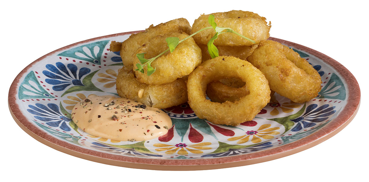 Teller ARABESQUE, Melamin, D: 26,5 cm, H: 2 cm, innen: Dekor, außen: Terrakottaoptik