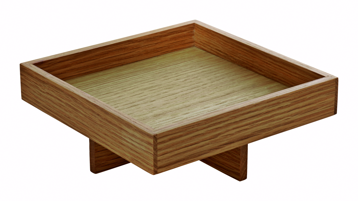 Playground, Ananti Eiche - Menage eckig 18 x 18 cm auf Fuss 4 cm