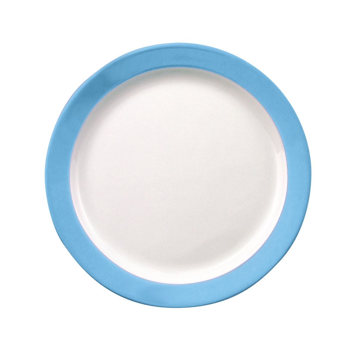 Eschenbach, Color - Dessert-, Vorspeisen-Teller, flach Fahne, weiss/ hellblau, 24 cm