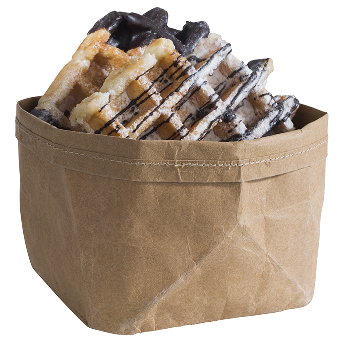 Brottasche, 12 x 11,5 cm, H: 11,5 cm, 70% Naturfaser, 30% Kunstharz, beige