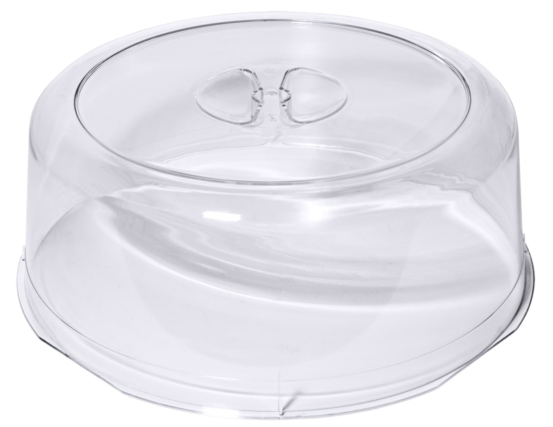 Hohe Tortenhaube, hoch, transparent, PS, D: 31,5 cm, H: 12,5 cm